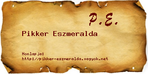 Pikker Eszmeralda névjegykártya